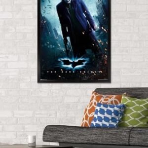 Trends International DC Comics Movie – The Dark Knight – The Joker – One Sheet Wall Poster, 22.375″ x 34″, Black Framed Version