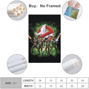 Fbroceh Ghostbusters American Horror Comedy Movie Poster Decorative Painting Canvas Wall Art Living Room Posters Bedroom Painting 12x18inch(30x45cm)