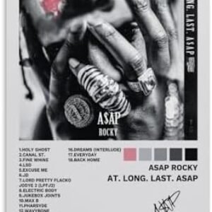 Asap Poster Rocky Rat. Long. Last. Asap Album Cover Poster Decorative Painting Canvas Wall Posters And Art Picture Print Modern Family Bedroom Decor Posters for Room Aesthetic 16x24inch(40x60cm)