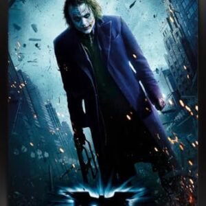 Trends International DC Comics Movie – The Dark Knight – The Joker – One Sheet Wall Poster, 22.375″ x 34″, Black Framed Version
