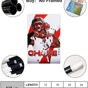 XUYUE Ja’Marr Chase Sports Celebrity Poster 1 Canvas Poster Bedroom Decor Sports Landscape Office Room Decor Gift Unframe: 12x18inch(30x45cm)