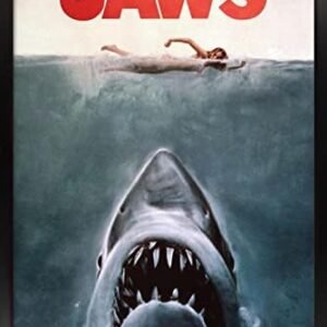 Trends International Jaws – One Sheet Wall Poster, 22.375″ x 34″, Black Framed Version