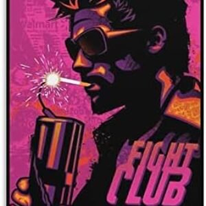 Fight Club Vintage Movie Poster HD Canvas Prints Wall Art Room Aesthetics Decor 12x18inch(30x45cm)