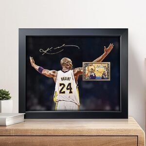 sufenvera Signed Kobe Bryant Film Photo Collage,Kobe Memorabilia Framed Poster Gifts for Basketball Fans on Birthday/Christmas/Father’s Day 10×8 Inches