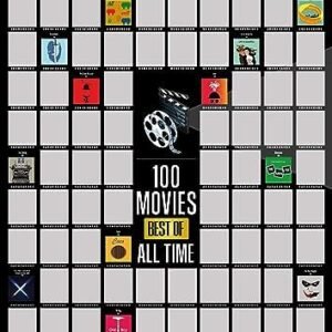 Top 100 Movies Bucket List, 100 Movies Scratch off Poster, 100 Movies Best of All Time, Stunning Quality and Bonus Items, Best Gift for Friends,Birthday,Christmas,Valentine’s Day,Easter 16.5”x23.4”
