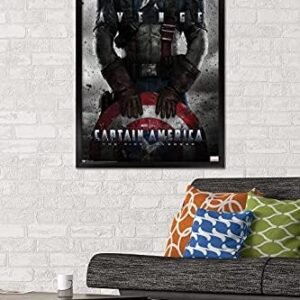 Trends International Marvel – Captain America – The First Avenger – One Sheet Wall Poster, 22.375″ x 34″, Black Framed Version