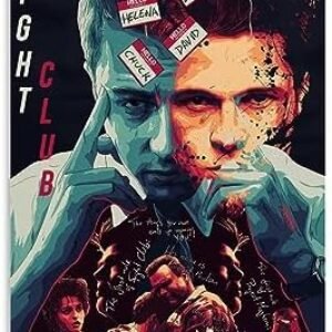 Fight Club Movie Poster Canvas Wall Art Posters For Bedroom 12x18inch(30x45cm)