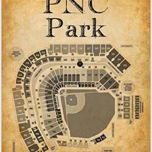 Baseball Decor – Pittsburgh PNC Park Stadium Baseball Seating Chart – Baseball Wall Decor 11×14 Unframed Art Print – Great Baseball Room Decor & Gift, Baseball Poster Sports Vintage Décor