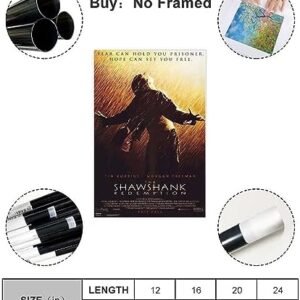 The Shawshank Redemption Movie Canvas Poster Bedroom Decor Sports Landscape Office Room Decor Gift Unframe-style Unframe-style12x18inch(30x45cm)