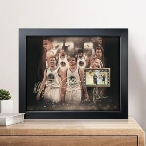 sufenvera Basketball Golden State Warriors 2015-16 Framed Photo Gifts,Signed Golden State Warriors Memorabilia Film Display Poster 10×8 Inches