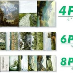 18 PCS Vintage Wall Art Prints, Famous Artist Posters ,Eclectic Room Decor Aesthetic, Rustic Gallery Wall Print,Nature Landscape Painting, French Country Decor Rustic Wall Art, Botanical Boho Wall Decor for Bedroom Dorm (O1)
