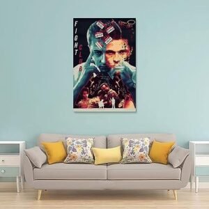 Fight Club Movie Poster Canvas Wall Art Posters For Bedroom 12x18inch(30x45cm)