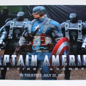 Captain America The First Avenger Chris Evans Signed Autographed 16×20 Glossy Movie Poster Photo Loa