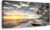 Beach Wall Art Canvas Prints Art Black and White Sunset Seascape Pictures Bedroom Decor Boat Tree Ocean Landscape Painting for Living Room Office Decoration Natural Scenery Artwork 20x40inches
