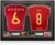 Andres Iniesta and Xavi Hernandez Signed Spain Football Shirts. Dual Frame