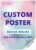 Custom Poster Prints Personalized Photos Waterproof Vinyl Upload Your Own Image Photo Wall Art Prints Design Your Own Poster Self-Adhesive (8.5x11inches)