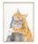 Cat Snuggles in Love Art Print – Watercolor Painting, Orange and Grey Cat, Perfect Gift for Cat Wife, UNFRAMED, Signed by Artist (11×14 inches)