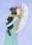 Angel hugs black labrador (lab) (profile) / Lynch signed folk art print