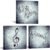 YeiLnm 3 Piece Music Wall Art Decor Music Note Pictures Canvas Prints Beautiful Notes Beating on Staff Picture Black White Artwork Home Studio Musical Gifts Decoration Ready to Hang