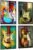 HK Studio Guitar Music Posters – Vintage Rock Guitar Wall Art for Room Decor Aesthetic 11″ x 16″ Pack 4