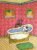 Bull terrier in the tub- 8×10 signed art print on heavywieght matte paper